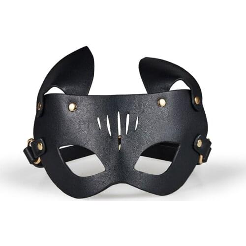 BDSM Fetish Face Mask BDSM Roleplay prom Mask Bondage Restraints Leather Sex Toy For Men Women Cosplay Puppy Play 18+ Adult Game