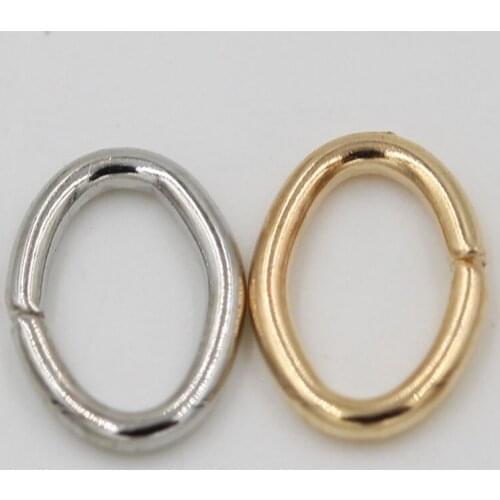 50g/lot Metal Oval Open Split Jump Rings KC Gold Rhodium Loop Ring Connectors for Diy Bracelet Handmade Necklace Jewelry Finding