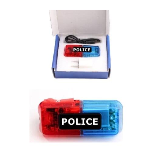 Multifunctional warning clip with LED light, invisible 500m clip for shoulder, built-in police lamp，Drop Shipping