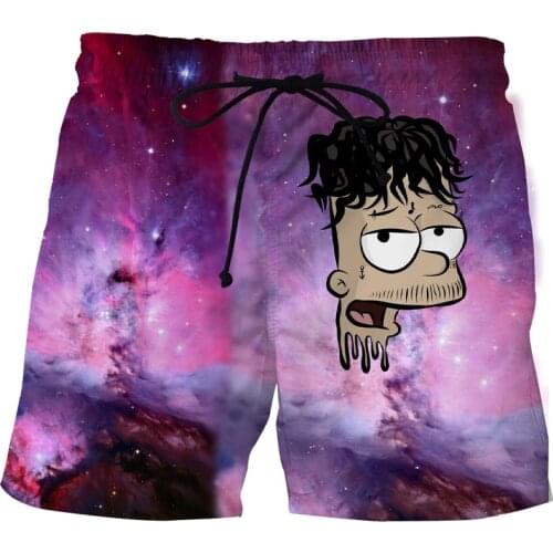 2021 new 3D mens swimming trunks swimming board shorts beach running shorts surfing Bermuda board shorts swimwear beach pants l