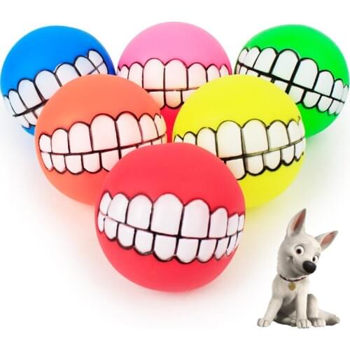 Pet Ball Dog Toy Nontoxic Bite Resistant Toy Ball For Dogs Puppy Teeth Toy PVC Chew Sound Dogs Play Fetching Squeak Toy 35