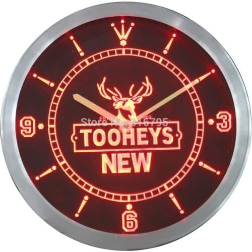 Nc0117 Tooheys Beer Bar Pub Neon Light Signs LED Wall Clock