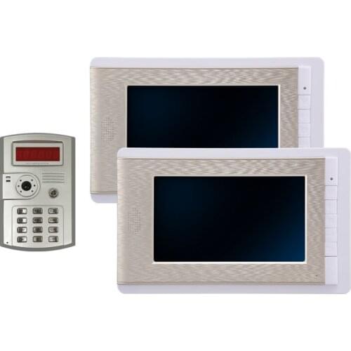 New Arrival 7 Video Door Phone Intercom System With 2 Indoor Monitor