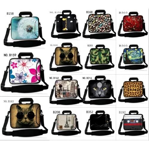 Prints Briefcase Handbag Carry Case For 13 12 15 14 17 10 Inch Computer PC Chromebook Case 11.6 13.3 15.6 17.3 Laptop Sleeve Bag