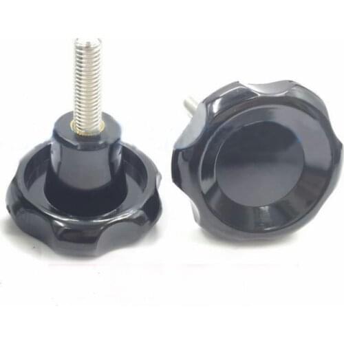 M10x(15/20/25/30/35/40/45/50/55/60/70/80/90-120mm) Stainless Steel Plastic Plum handle screw adjustable ripple knob bolts black