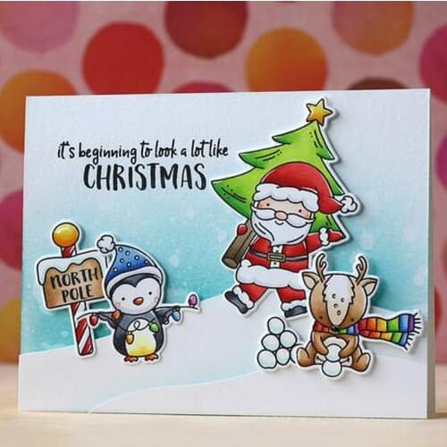 Christmas Elements Reindeer Santa Clause Transparent Silicone Clear Stamp For Scrapbooking DIY Craft Decoration Soft Stamp 2020