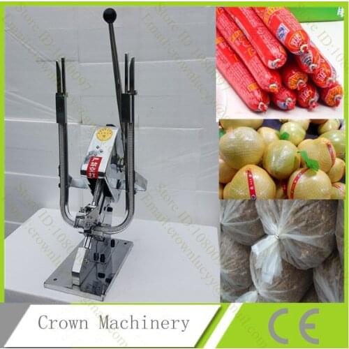 Manual U-shape Double Sausage Clipper Clipping Machine Maker ;Supermarket Tightening Machine No leakage of air & waterManual U-s