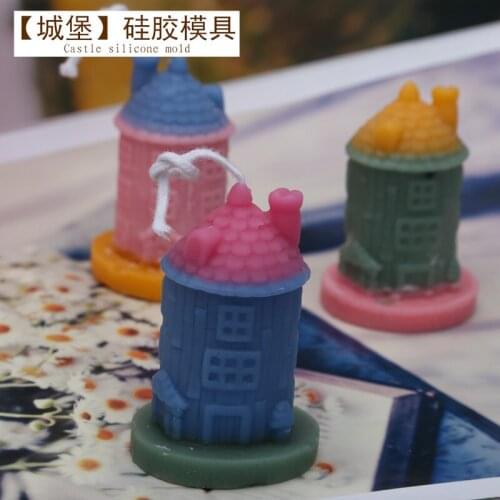 Christmas eve house Silicone molds Christmas eve snow house silicone soap molds 3d Castle silicone mould moulds candle mould