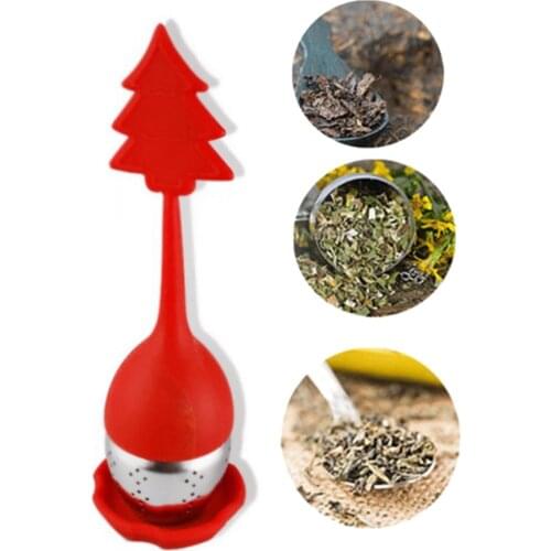 LINSBAYWU New Bag Style Silicone Tea Strainer Herbal Spice Infuser Filter Diffuser Kitchen Xmas Tree Tea Strainer Filter Infuser