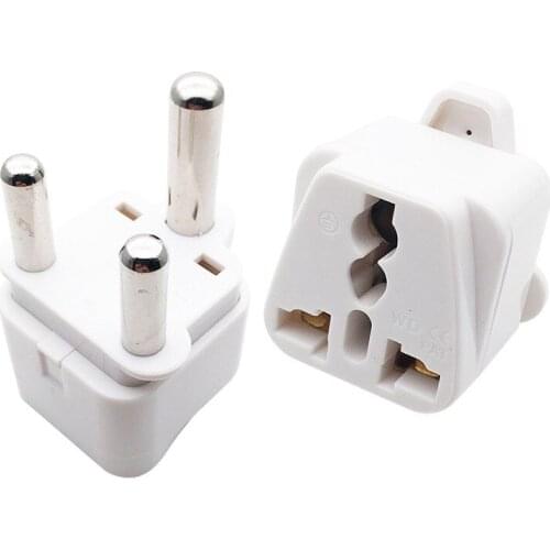 10pcs/Lot Universal UK US EU AU to Large South Africa 3 Pin Travel Power Adapter Plug Socket Prong for India Nepal Chad