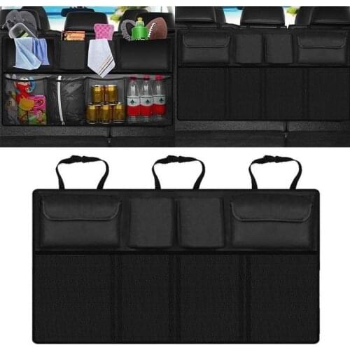Multi-use Oxford Automobile Seat Back Organizers Universal Car Trunk Organizer Adjustable Backseat Storage Bag Net High Capacity