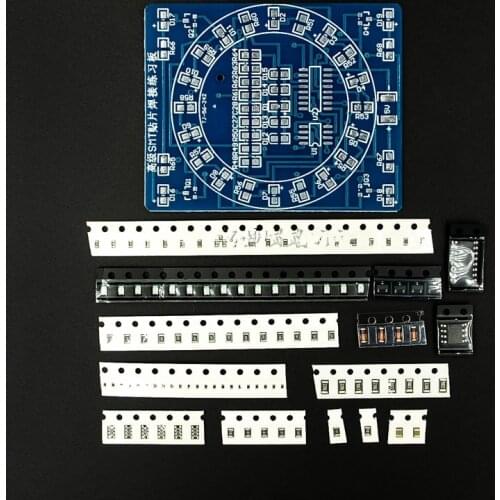 CD4017 Rotating LED SMD NE555 Soldering Practice Board DIY Kit Fanny Skill Training Electronic Suit