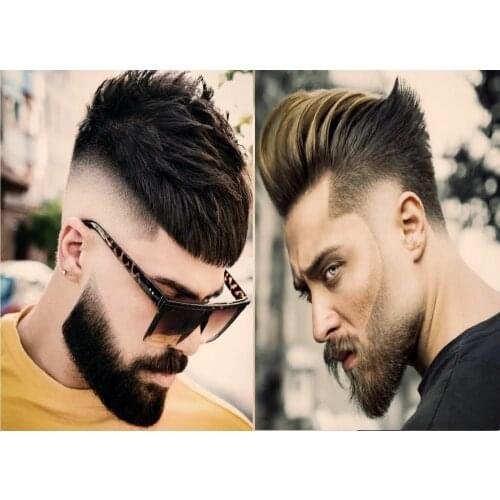 Fashioned Carving Hairstyle for Men Vintage Brown Kraft Paper Posters Best Mens Edgy Haircuts Wallpaper Barber Shop Decoration