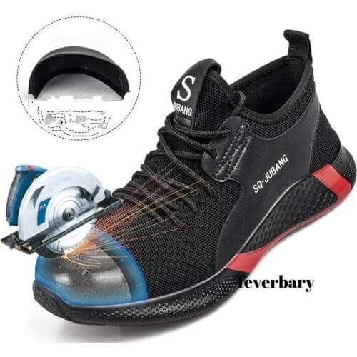 Women And Mens Steel-Toe Work Safety Sport Shoes Casual Breathable Outdoor Sneakers Puncture Proof Boots Comfortable Shoes
