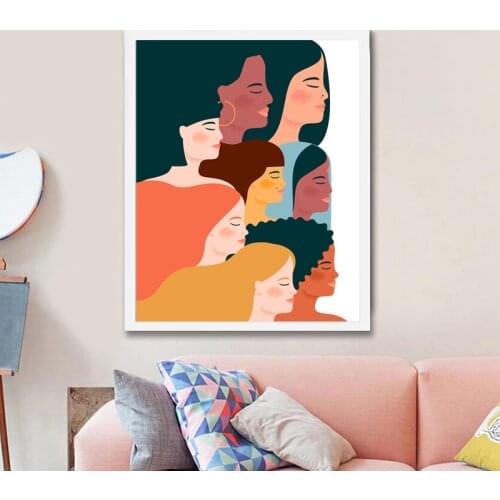 Women Diversity Prints Feminist Wall Art Girl Power Poster Many Races Woman Feminism Canvas Painting Bedroom Decor Woman Gifts