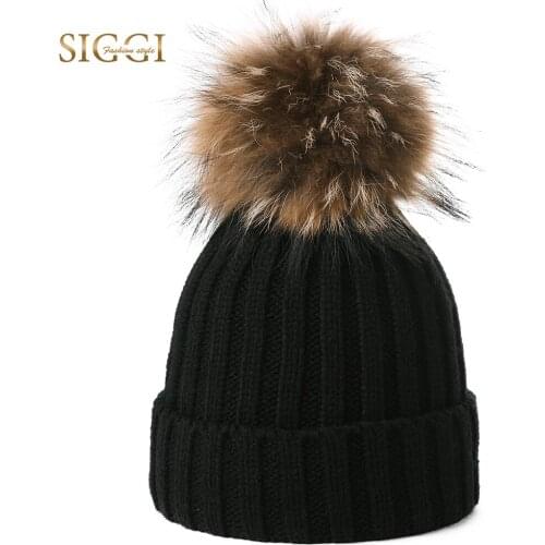 FANCET Winter Pompom Beanies Skullies For Women Warm Acrylic Faux Fur Girls Knitted Hats Brand New Cute Fashion Ball Caps 99763
