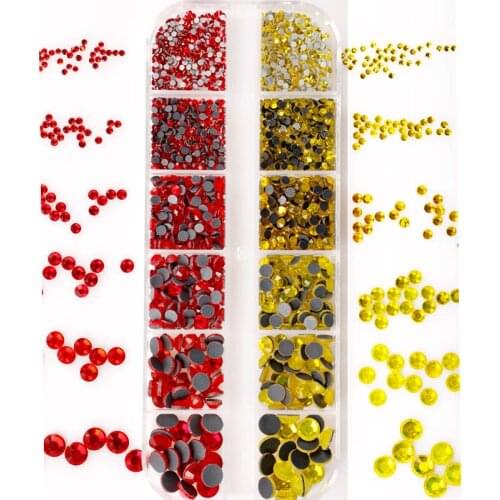 2000Pcs Hot Fix Rhinestones /hot Sale Crystal Rhinestones Set Glass Stone Flatback Rhinestones for Clothes DIY Decoration Strass