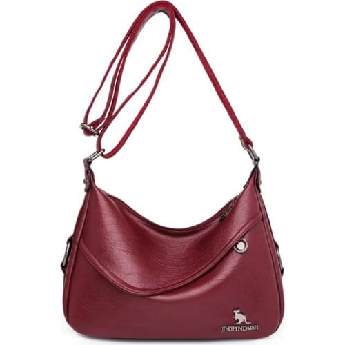 2021 Luxury Women Leather Handbags High Quality Vintage Women Messenger Bag Sac A Main Female Soft Leather Shoulder Bag Bolsa