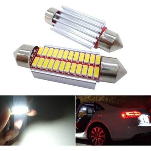 2x Festoon C5w 31mm 36mm 39mm 41mm Canbus LED Bulb Auto Dome Light Car Interior Lamp License Plate Light Car Styling White