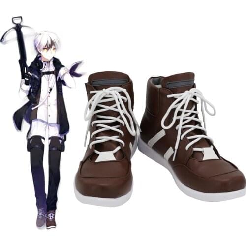 Arknights Adnachiel Cosplay Boots Brown Shoes Custom Made Any Size