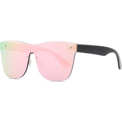 One piece Sunglasses rimless Sunglasses European and American large box sunglasses Fashion