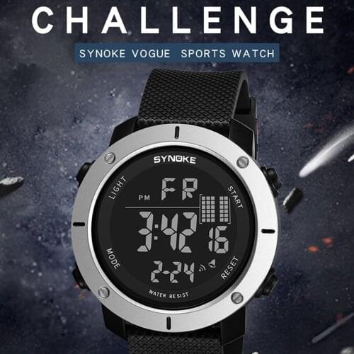 SYNOKE Top Luxury Sports Watches Men Waterproof LED Digital Watch Fashion Casual Mens Wristwatches Clock Relogio Masculino