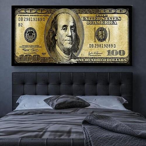 Home Decoration Wall Art Canvas American Dollar Paintings Prints Modern Currency Pictures Money Poster Bedroom Modular Unframed