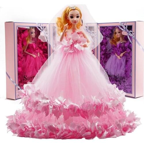 Toys for Girls Wedding Doll Toy Set Princess Toys for Little Girls Dolls Silicone Child Doll Ball Jointed Doll Toys