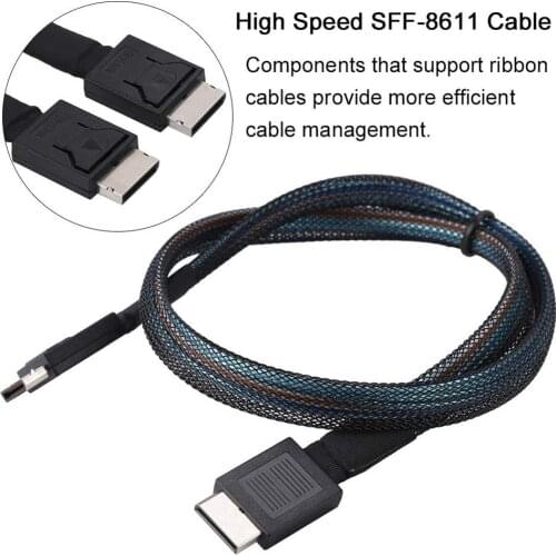 CableDeconn SFF8611 4I to sff-8611 male Oculink for server high speed HDD SSD data transmission cable 0.5m
