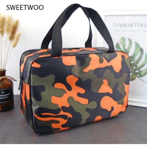 Camouflage Bath Bag Waterproof Portable Basket Men Women Large Capacity Cosmetic Wash gargle bag with