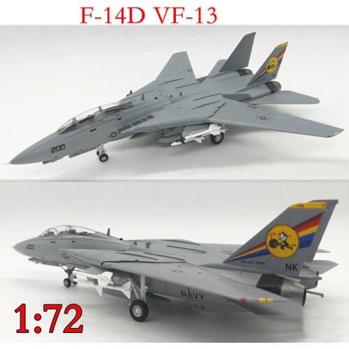 1:72 Us F-14D vf-31 Bomb cat squadron Fighter model Static simulation finished product Trumpeter 37194 Variable swept wing