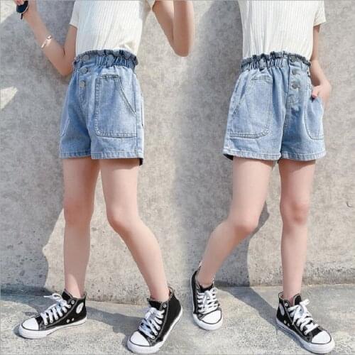 Fashion Kids Clothes Jeans Pants Children Denim Shorts For Girls Clothes Summer Loose Short Trousers For Teenage 4-12Y