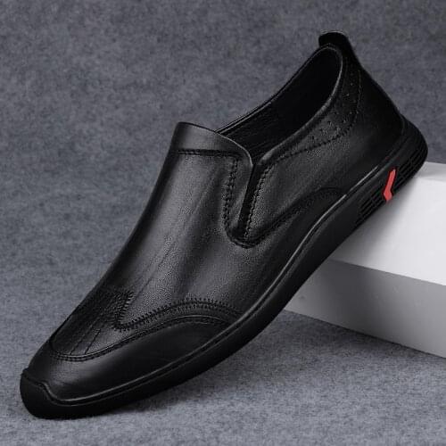 High Quality Mens Shoes Casual Loafers Men Genuine Leather Oxford Mens Slip on Footwear Male Handmade Driving Flats Moccasins