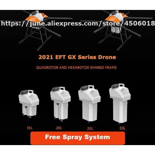 2021 New EFT GX Series Changeble Combination Drone Frame for Installing 16L 20L 25L 26L 30L Agriculture Drone UAV