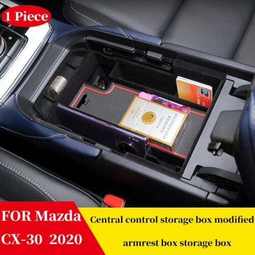 FOR Mazda CX-30 CX30 2020 Car ABS Armrest Box Storage Box Control Center Container Organizer Container Box