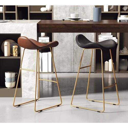 Simple bar stool wrought iron bar chair golden high chair chair lounge chair Nordic bar chair bar stool