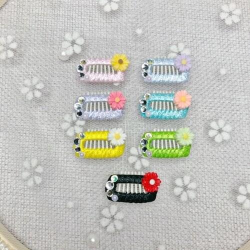 20PCS Pet Comb BB Broken Hair Clip to the Daisy 2.3 cm small size Dog Flower Hair Accessories could be Yorkshire