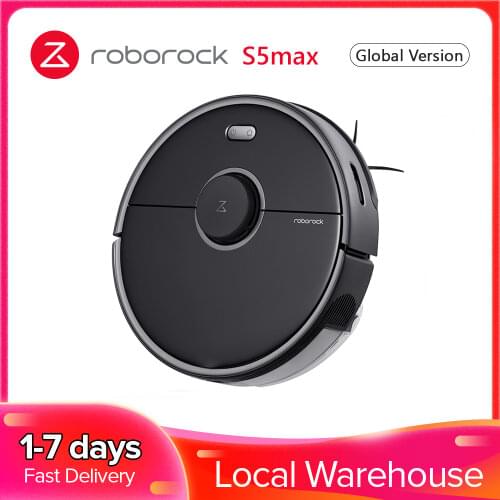 Roborock S5 MAX Robot Cordless Automatic Vacuum Cleaner for carpet Clean Hard Floors Black S5max home upgrade of Roborock S50