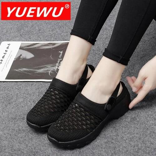 YUEWU Lady Shoes Casual Women Increase Summer Sandals Non-slip Platform Sandals For Girl Breathable Mesh Outdoor Slippers