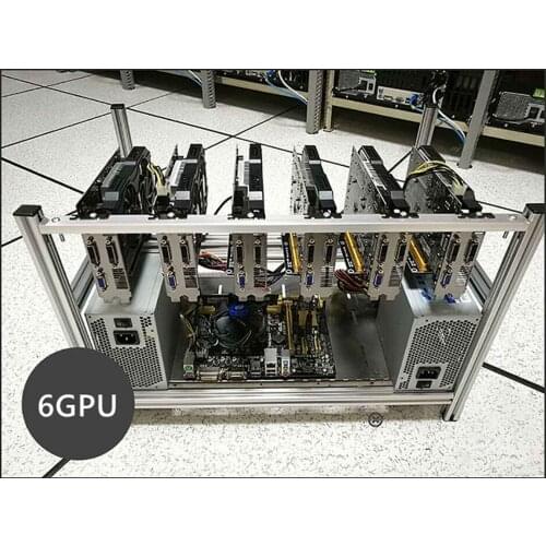 Stackable Aluminum Open Air Miner Case Mining Case ETH Frame Rig For 6/8/12 GPU BTC Litecoin Kit Unassembled Ethereum