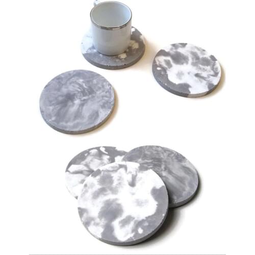 Concrete Coaster Silicone Molds, Round Plaster Gypsum Base Tray Mold, Molds for Plaster Holder ,Concrete Pallet Tray Mold