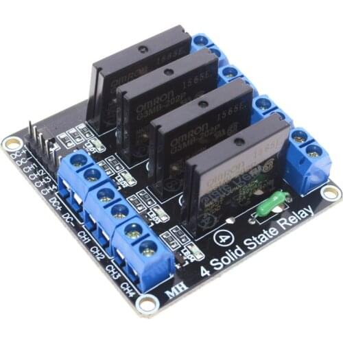 SUQ 5V 4 Channel OMRON SSR High Level Solid State Relay Module For Arduino 250V2A F85