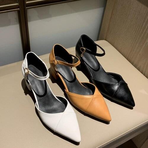 New summer Women Pumps Elegant Square High Heels Slingbacks Shoes Slip on Pointed Toe Party Shoes Ladies Plus Size 34-43