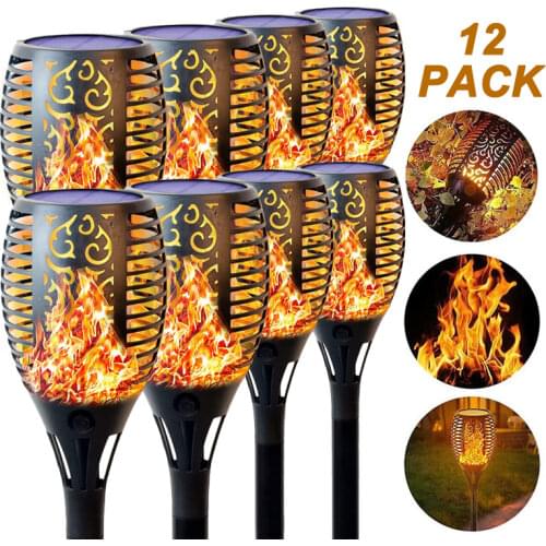 Solar LED Torch Flashlight Outdoor Garden Lights Doration 51/96LED Waterproof Lantern For Patio Street Balcony Yard