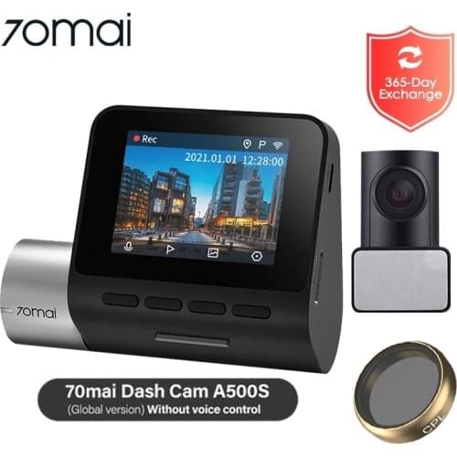 70mai Dash Cam Pro Plus+ A500S Built-in GPS for ADAS,wifi Car DVR 1944P, Parking Monitor, 140 FOV, Night Vision,Front & Rear