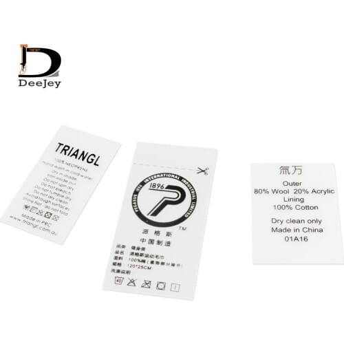 High class washable swimwear labels TPU soft touching skin underwear tags see through printed garment labels 1000pcs lot