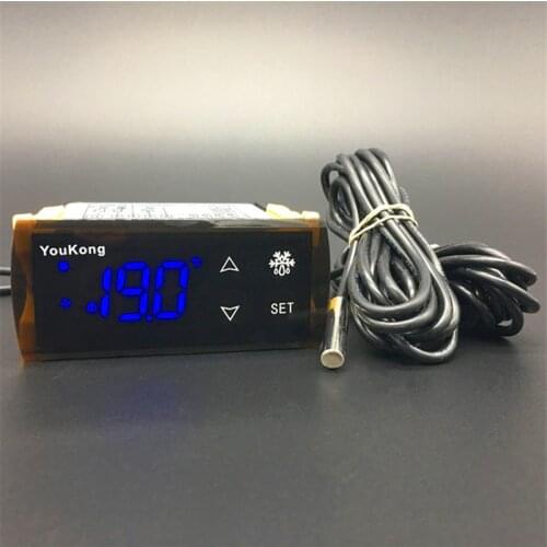 YK-605 high temperature controller with two sensors digital thermostat display refrigerator for deep freezer AV 220V