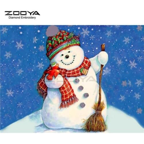 ZOOYA Diamond Embroidery DIY Diamond Painting Snowman Winter Christmas Diamond Painting Cross Stitch Rhinestone Decoration CJ766