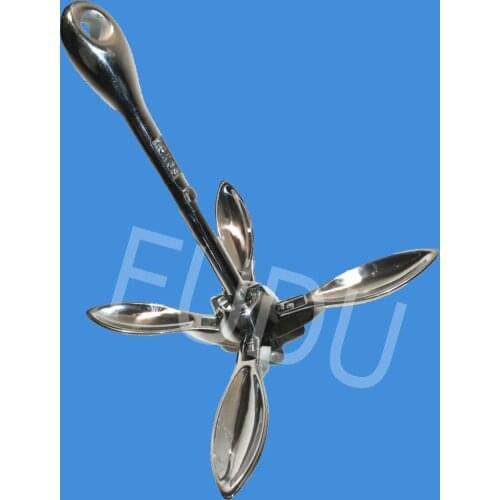 1.5kg 3.3Lb Boat Stainless Steel anchor Folding Grapnel Anchor Anchor for Marine Yacht/Boat