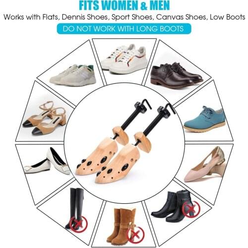 Unisex 1pcs Shoe Stretcher Wooden Shoes Widener Shaper Rack Adjustable Flats Pumps Boots Expander for Wide Feet Bunions Dropship